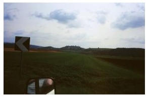 Montereggione in der Ferne